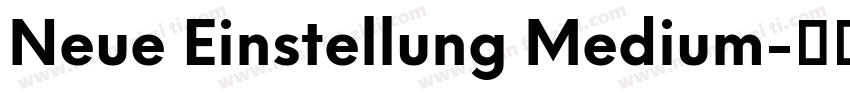 Neue Einstellung Medium字体转换
